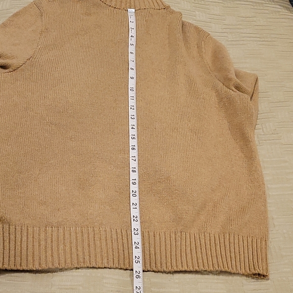 Polo Ralph Lauren 1/4 Zip Tan Cotton Sweater L - Picture 9 of 9